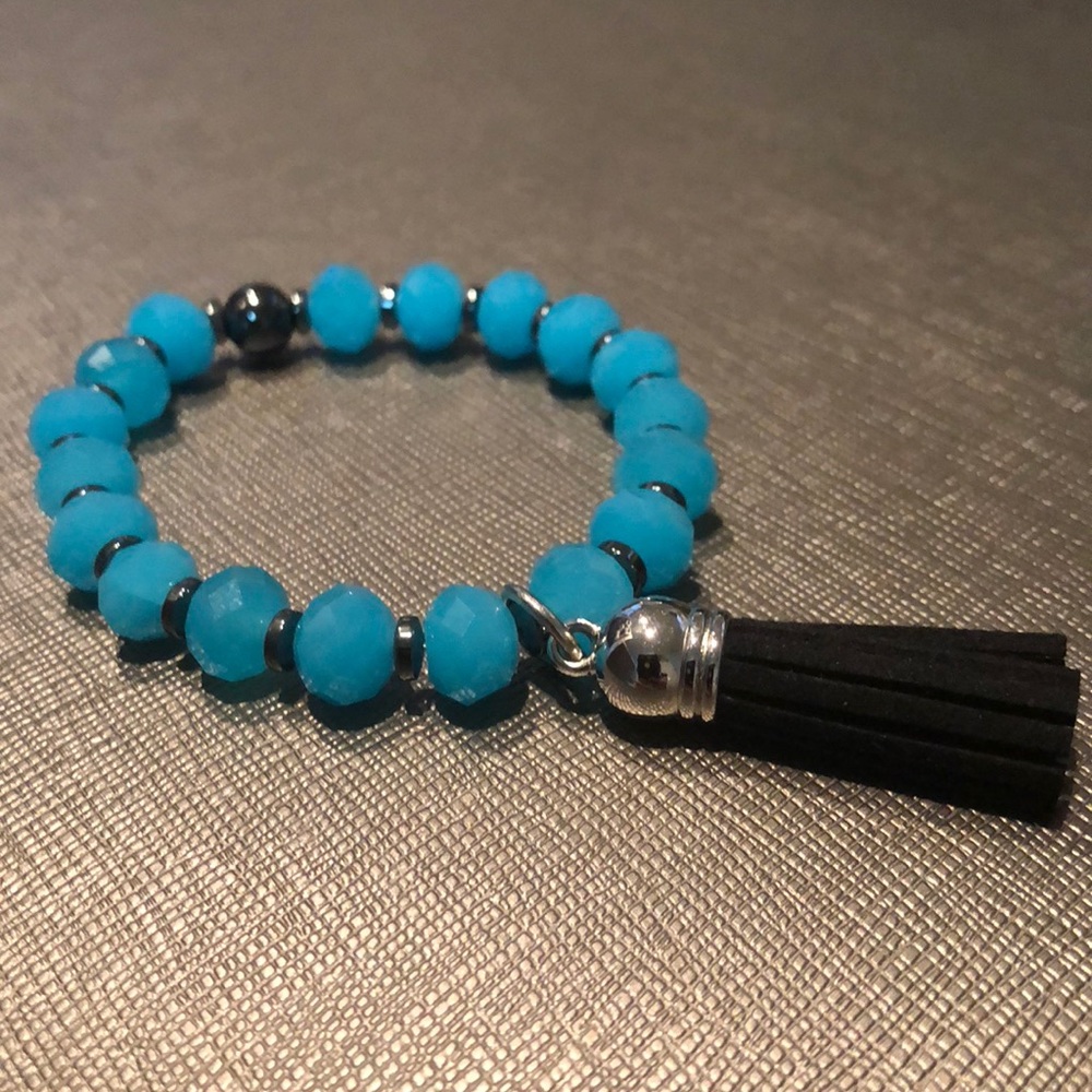 Crystal blue handmade bracelet!